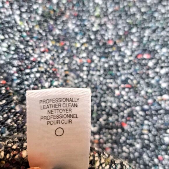 Classiques Entier Tweed Boucle Leather Trim Full Zip Shirt Jacket Women's Sz L - Picture 7 of 9